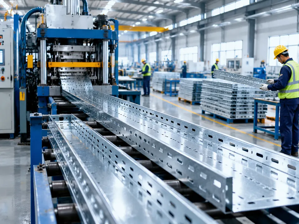 Cable tray production line